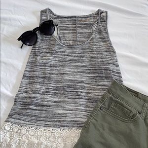 A grey Arizona Jeans co. tank top